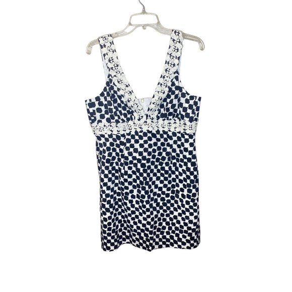 NWT Trina Turk Size 14 Secret Sheath Party Dress Lace MSRP$298 USA Black/White - Picture 14 of 15